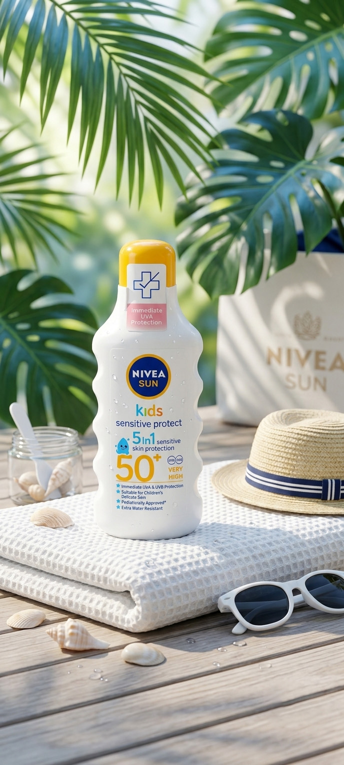 NIVEA Sun Kids Sensitive Protect SPF 50+ Sunscreen Lotion 200ml