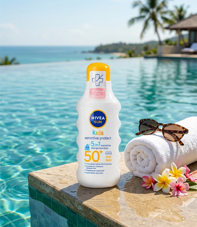 NIVEA Sun Kids Sensitive Protect SPF 50+ Sunscreen Lotion 200ml
